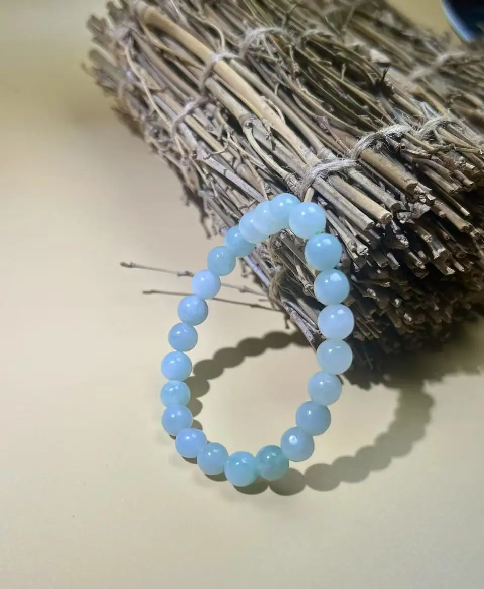 Natural Grade A Jade 5.5-6mm Elastic Bracelet Charms Exquisite Jewelry Couple Beaded Bracelet Gifts bracelet 250807