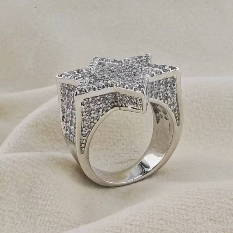2025 new Custom Rings Fine Jewelry Silver Hip Hop Moissanite Fashion Rings Wedding Rings