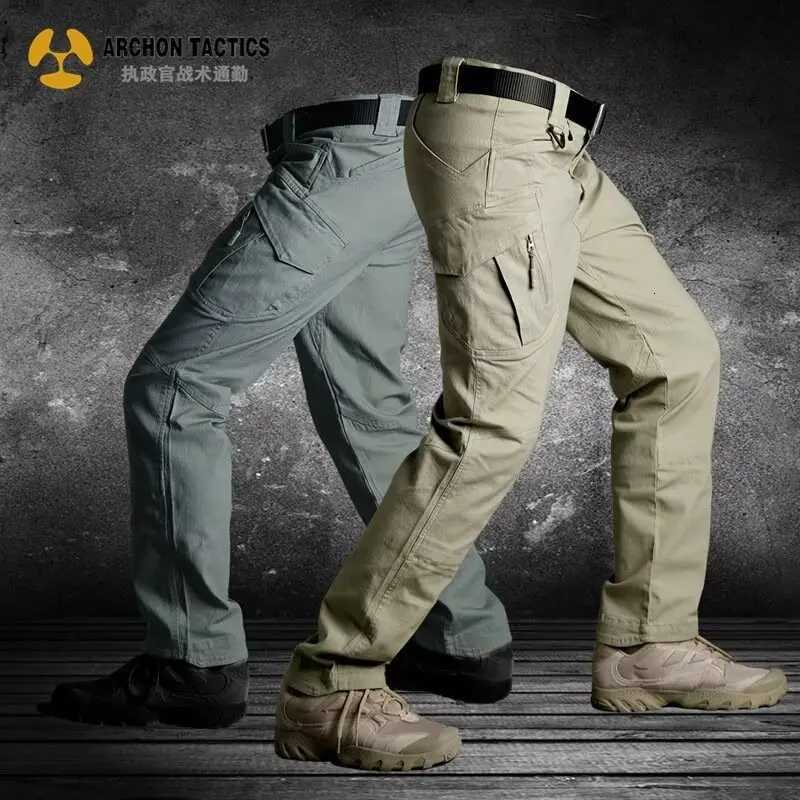 Summer Thin Fast-Drying Tactical Trousers Mens Outdoor Slim Elastic Casual Sports Pants Military Fans Multi-Pocket Work Pants X250812