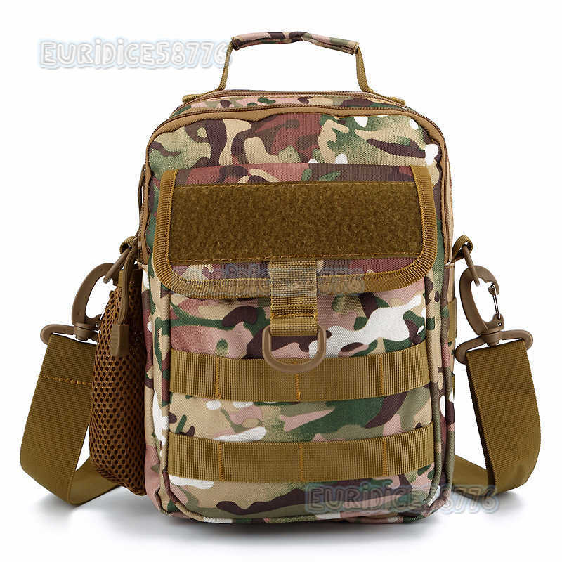 Camouflage Backpack Crossbody Bag Outdoor Hiking Water-resistant Shoulder Bag Handheld Casual Fashion Tactical Bag H250811