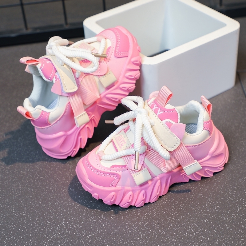 Kids Sport Chunky Shoes Mesh Breathable Casual Girls Sneakers Children Boys Shoes w250725