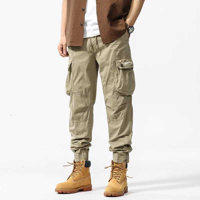 100% Cotton Cargo Pants Men Work Overalls Y2k Loose Trousers For Men Oversized Outdoor Work Pants Men Casual Pants W250812