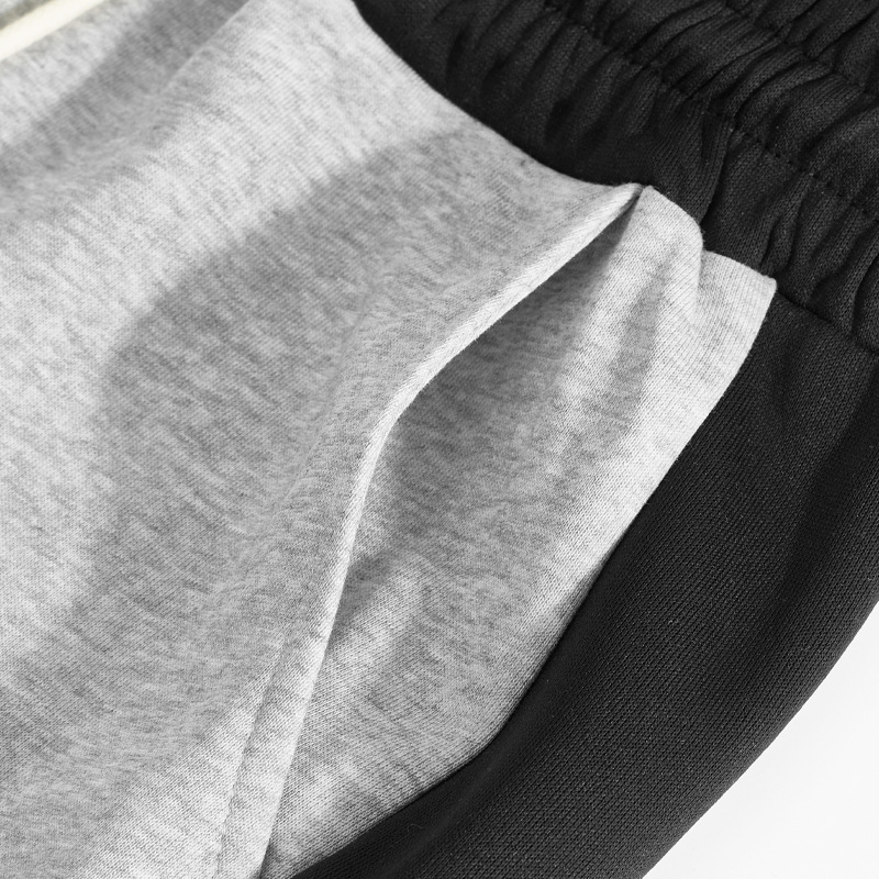 Pants mens Simple and light luxury, heavyweight men's loose-fitting, color-blocking, large-sized casual sportswear sweatpants European size: S-3X