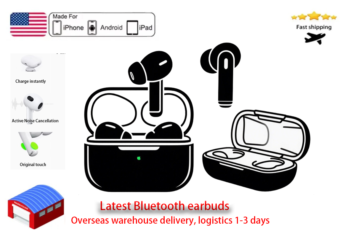 Latest Bluetooth Headphones Pro with ANC Headphones USB-C Pro 2 ANC Wireless Headphones Compatible with Xiaomi/Apple