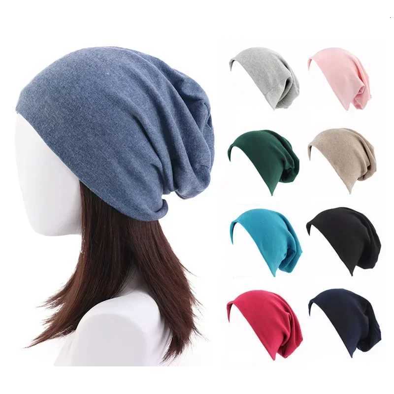 Unisex Women Men Sleeping Hat Casual Baggy Beanie Night Chemo Caps Hair Care Bonnet Hair Loss Nightcap Pullover Casual Headwear XJ250812