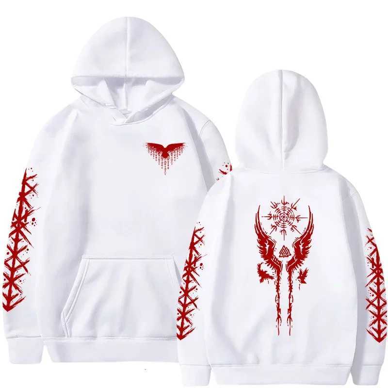 2025 New Arrival Mens Hoodie Autumn Winter Daily Casual Sport Sweatshirt Ancient Viking Raven Rune Print Coat Urban Fashion Top Y250811
