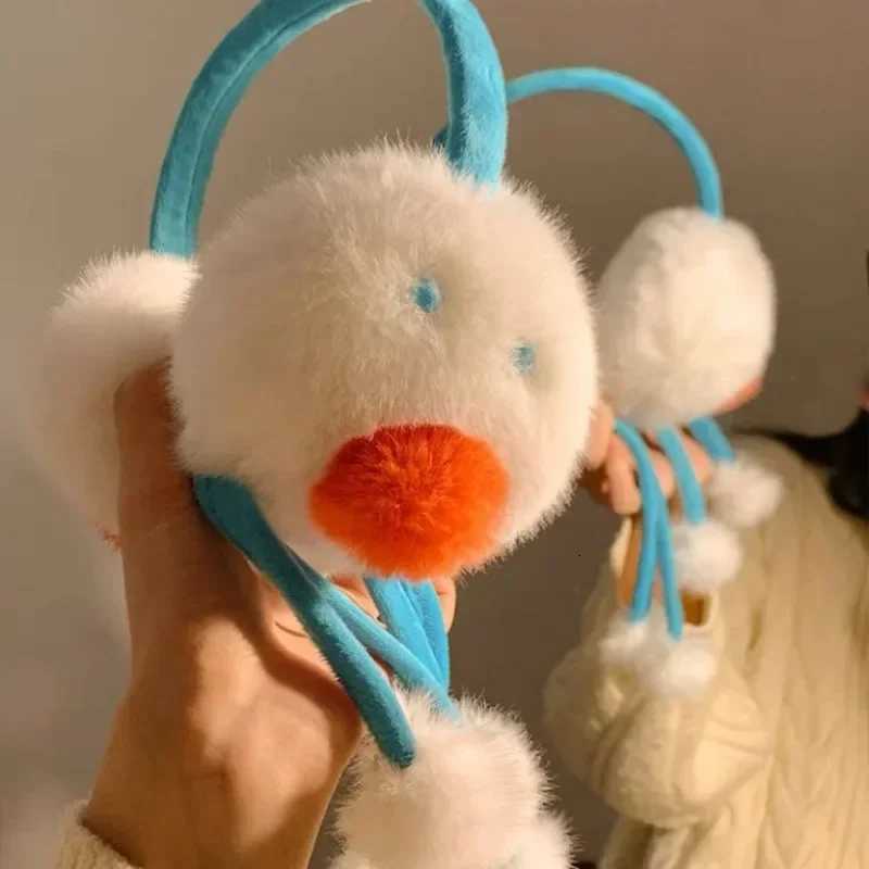 Cute Snowman Fluffy Earmuffs Kawaii Plush Earplugs Cold Protection Women Ear Covers Keep Warm Cycling Anti-freezing Accessories XJ250812