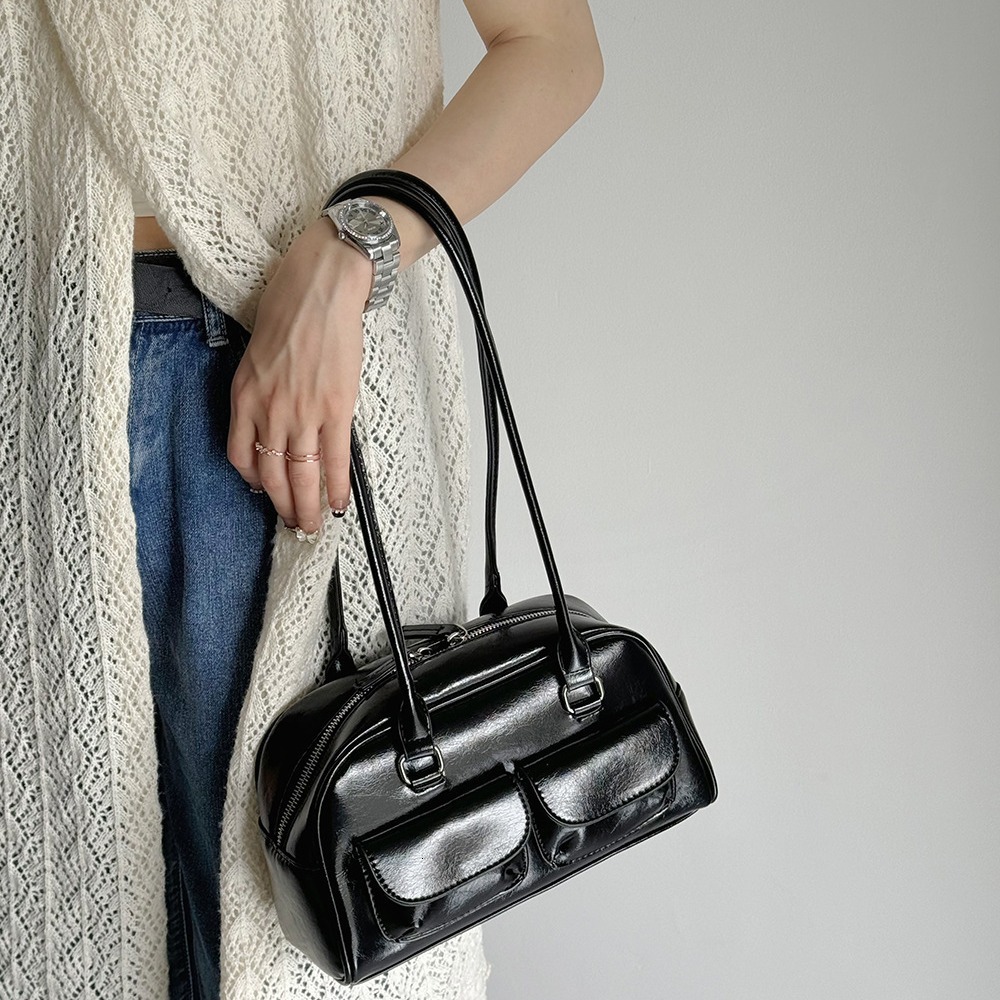 Korean New Bowling Handbag Niche Underarm Large Capacity Small Pocket Design Bag for Women ddmymarket