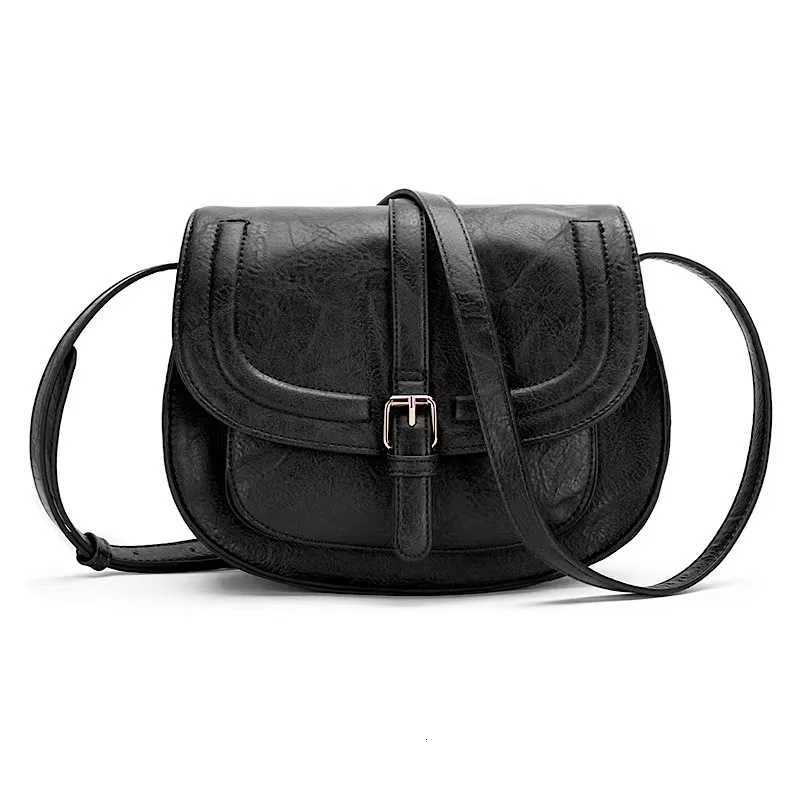 Womens Saddle Bag Womens Shoulder Crossbody Bag European and American Versatile Half Round Bag Z250812