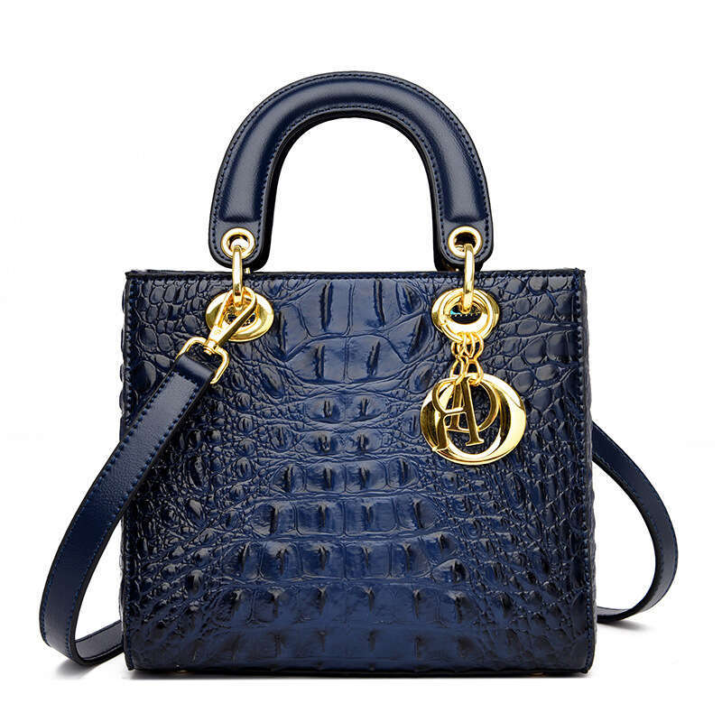 2023 Autumn Winter Women's Crocodile Pattern Princess Diana Ladies Handbag Shoulder Crossbody Bag