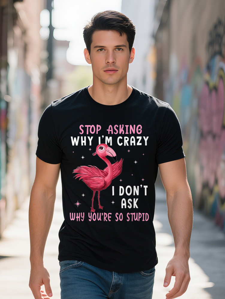 Men s Cotton T Shirt with Pink Print Casual Crew Neck Short Sleeve Tee All Season Breathable Knit Fabric Regular Fit