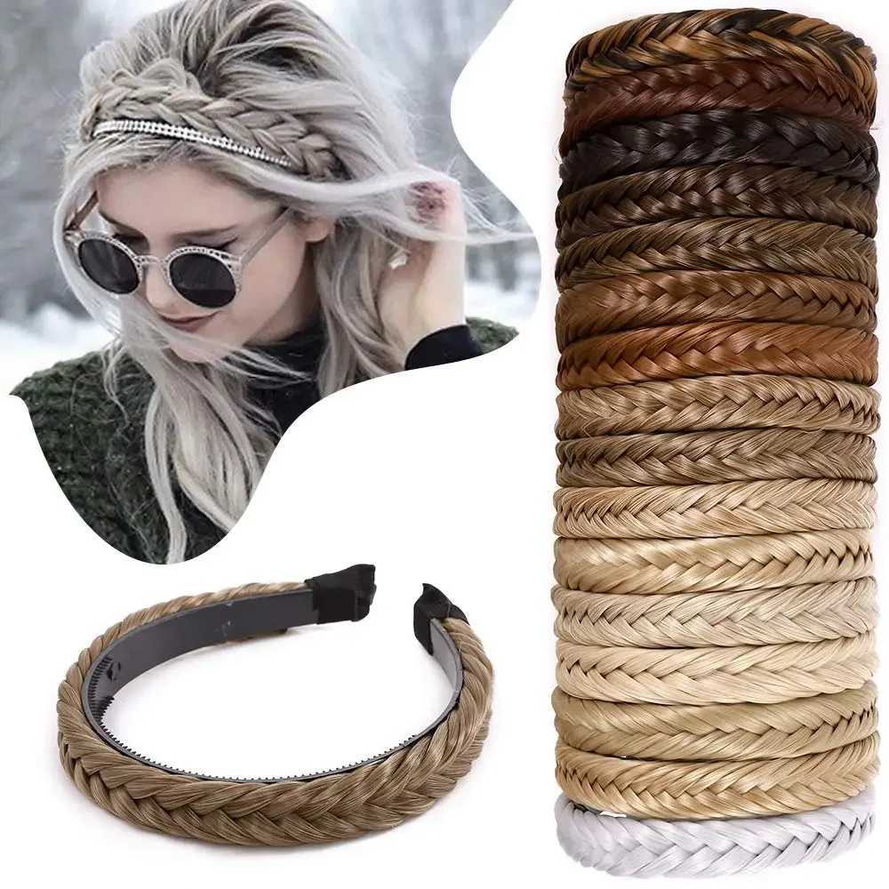 Bohemian Style Synthetic Band Fishtail Braids Hair with Adjustable Belt Plaited Hairband for Women Hairstyle Hairpieces X250812