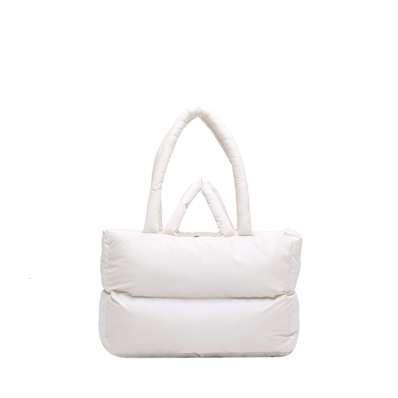 Design Cotton Padded for Women, New Embroidered Square Cotton-filled Handbag, Large Capacity Casual Underarm Single Shoulder Bag