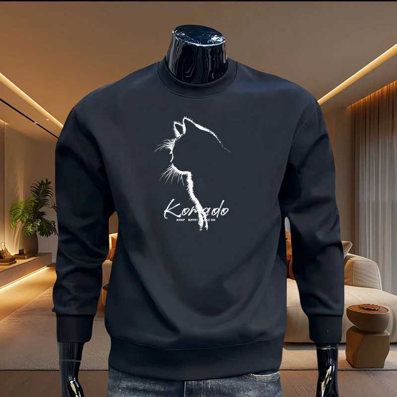 2024 Mens Trendy Sweatshirt Hoodie Cotton Loose Sweatshirt High Street Harajuku Long Sleeve T-shirt Fashionable Men Clothing Y250811