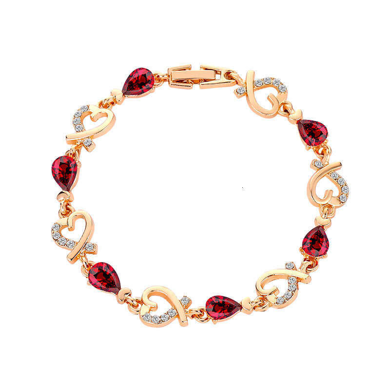 Korean Style Hand Jewelry Hollow Flower Inlaid Dia Lady Heart Bracelet Valentine's Day Gift