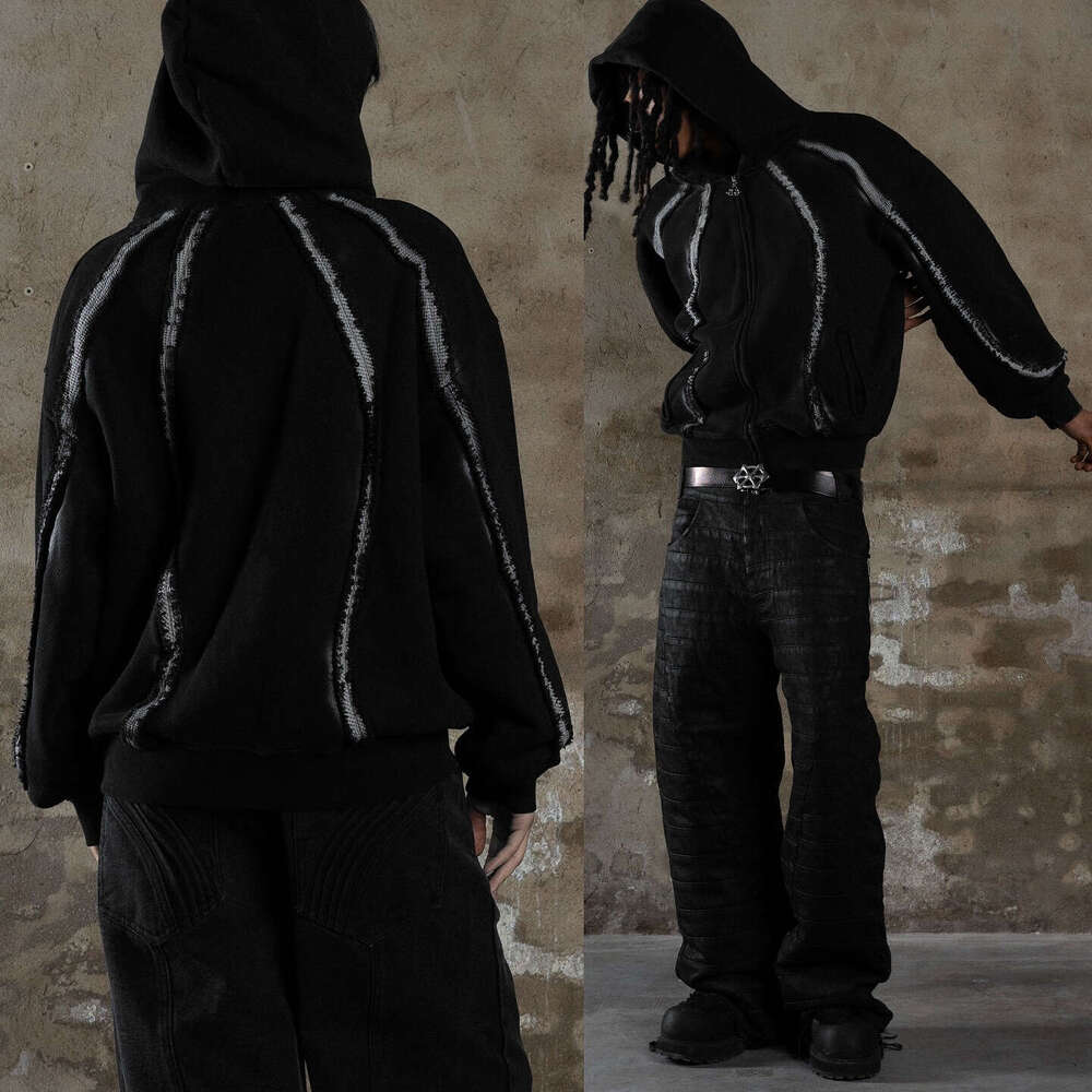 American High Street Dark Punk Design Trendy Brand Unisex Loose Hoodie Fashion Versatile