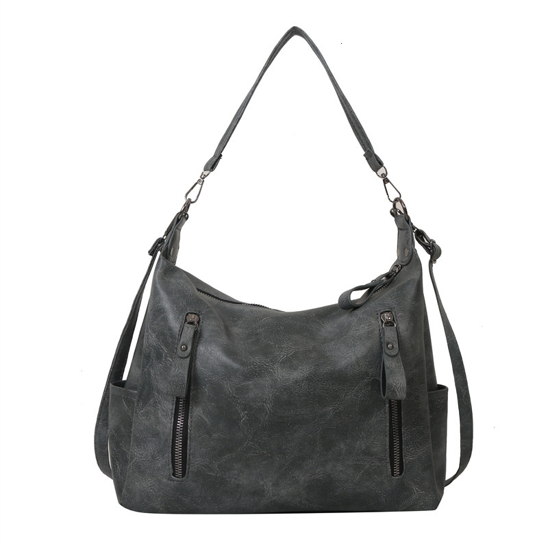 Textured Large Capacity Multi Zipper New Autumn Casual Simple Single Shoulder Commuter Tote Crossbody Women s Bag ddmymarket