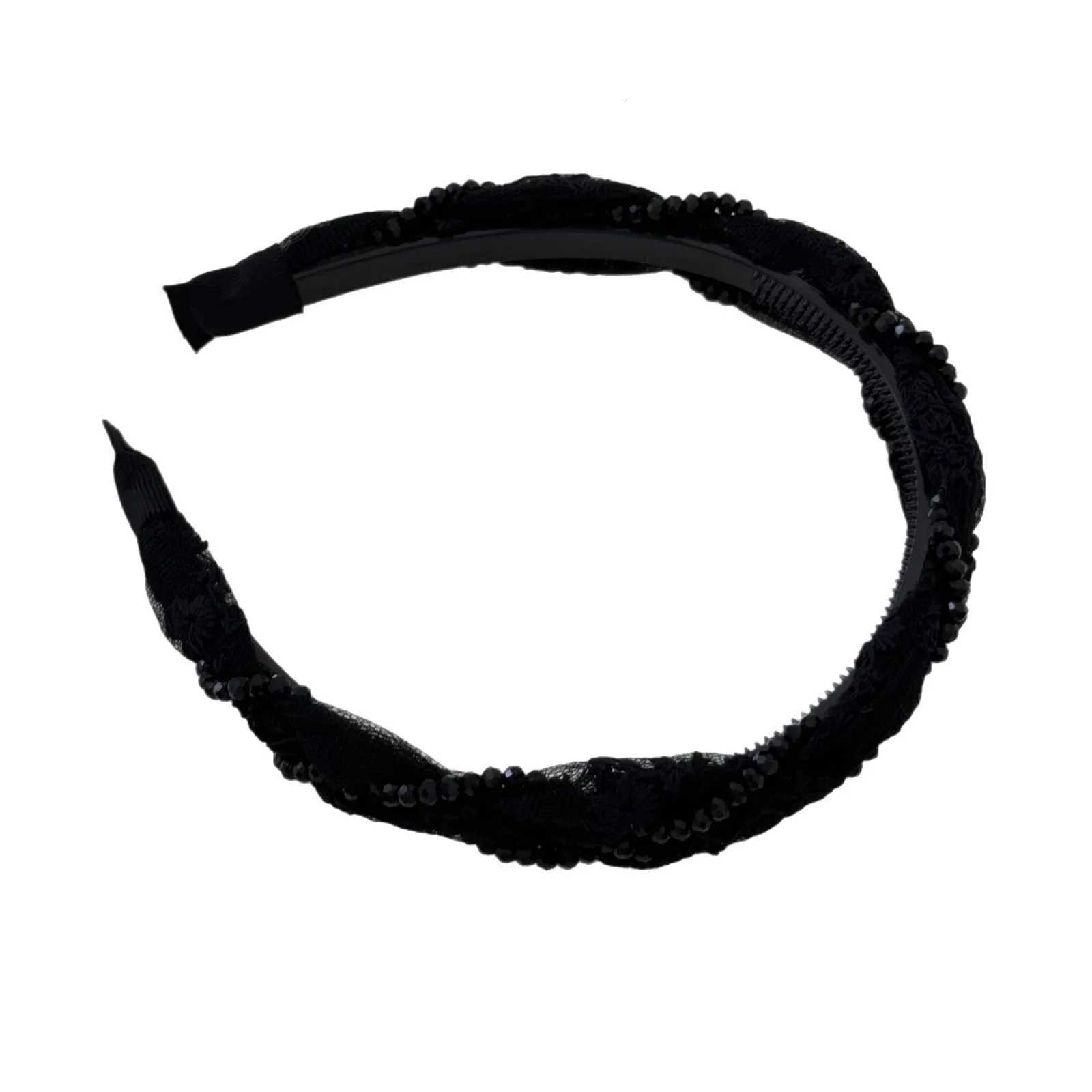 Korean vacation style summer band temperament versatile sweet girl braided braids sequin dress simple high cranial top X250812