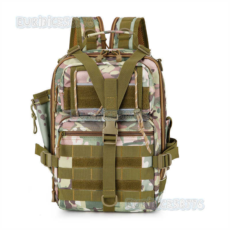Lure Bag Multifunctional Large Capacity Fishing Bag Outdoor Sports Camouflage Chest Bag Cycling Backpack H250811