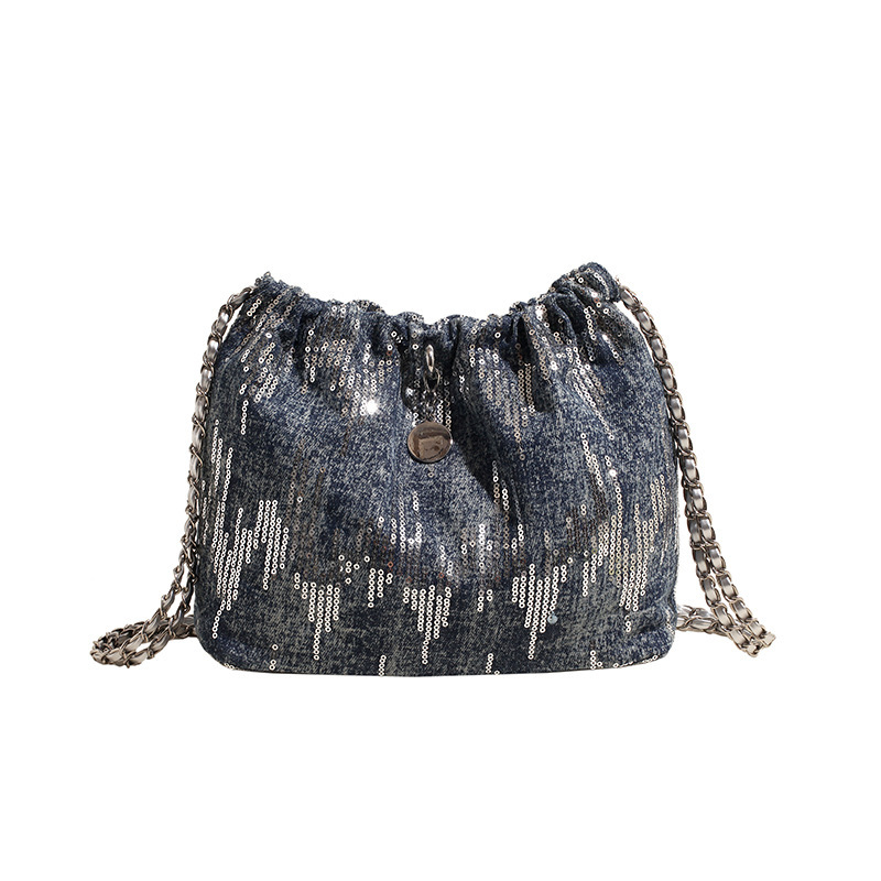 2025 new designer sequin chain bag, high-quality Niche Design women's crossbody bag