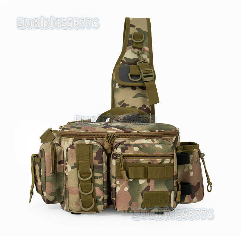 New Multifunctional Lure Bag Crossbody Fishing Bag Outdoor Sports Rod Storage Hiking Waist Bag H250811
