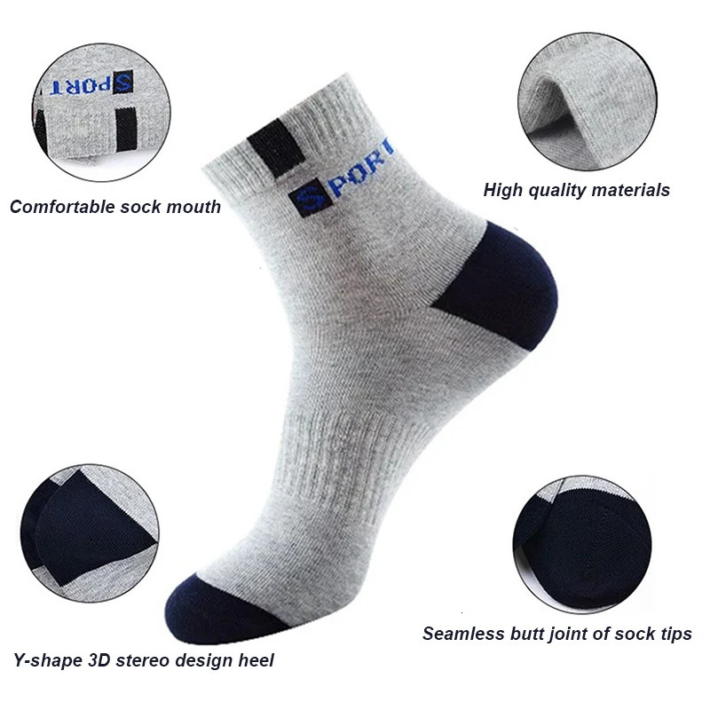 510 Pairs Men Bamboo Fiber Autumn Winter Socks Breathable Cotton Sports Sock Deodorant Business Size 3743 250805