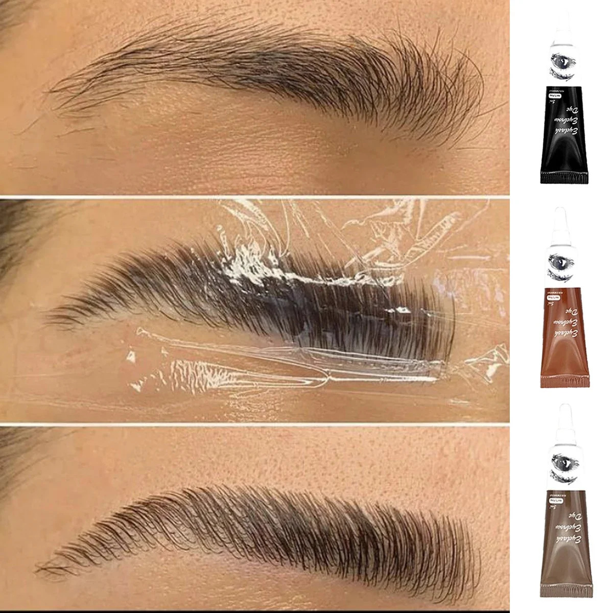 15-Minute Fast Henna Eyelash Eyebrow Dye Tint Professional Easy Dye Gel Eyelash Brown Black Color Tint Cream Kit Eyebrows Suit 250809