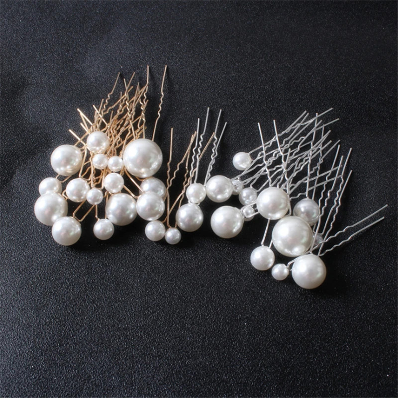 Women Ushaped Pin Metal Barrette Clip Hairpins Simulated Pearl Bridal Tiara Hair Accessories Wedding Hairstyle n Tools 250804