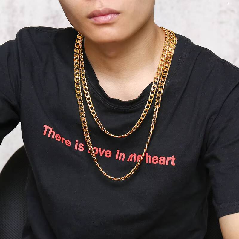 Custom Stainless Steel Jewelry Gold Plated Miami Cuban Link Bijouterie Hip Hop Necklace Men Punk Curb Chain Butterfly Clasp