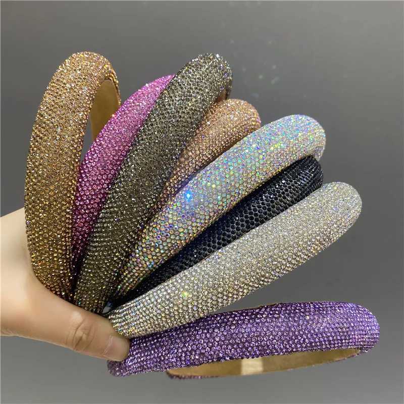 wen girls rhinestone glitter sponge padded hairband band adt hair accessories hair jewley X250812