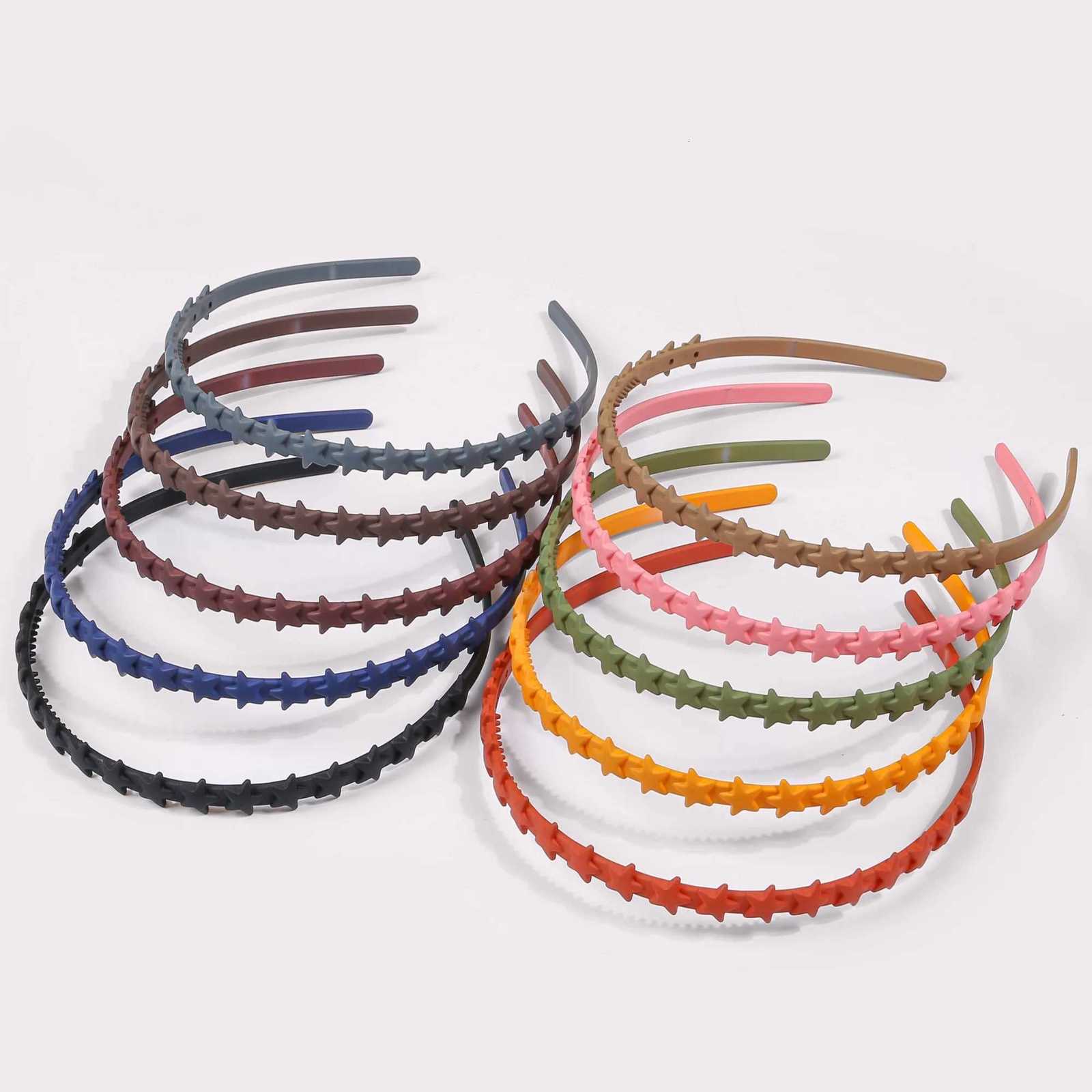 5/10pcs Matte Star Band for Girls Plastic Teeth Hairband Women Hair Hoop Wear Hairband Children Hair Accessory X250812