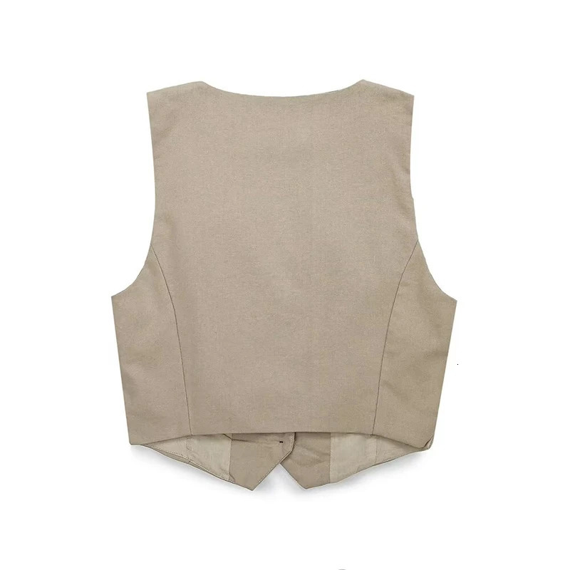 YENKYE Women Pink Side Slit Vest Sleeveless V Neck Single Breasted Female Summer Crop Top High Street 250805