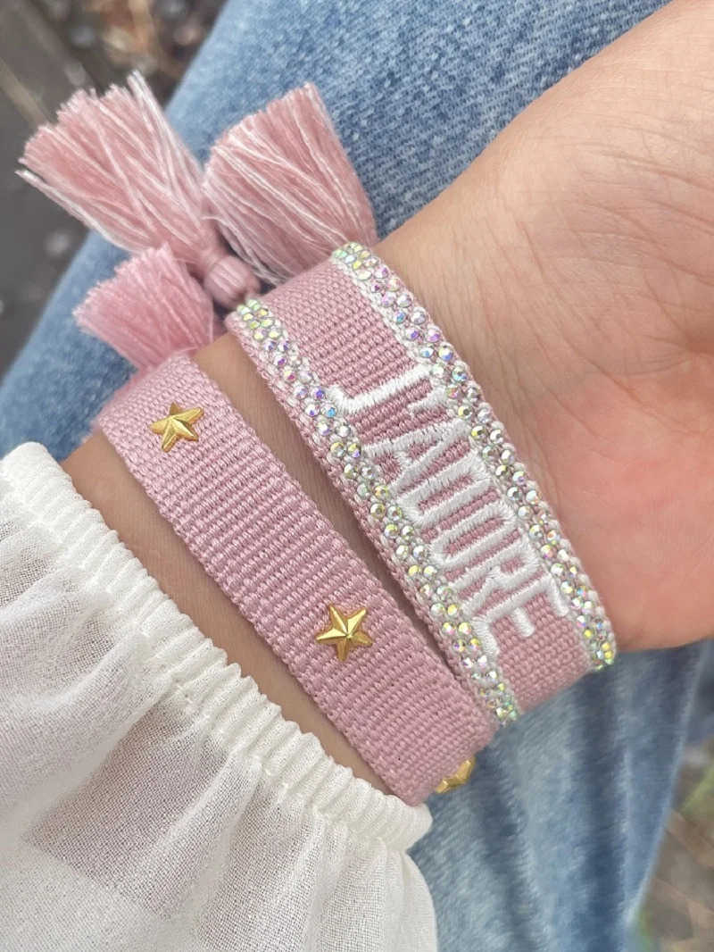 Shining Woven Friendship Bracelets Adjustable Handmade Rope Stackable Bracelet Jewelry U250812