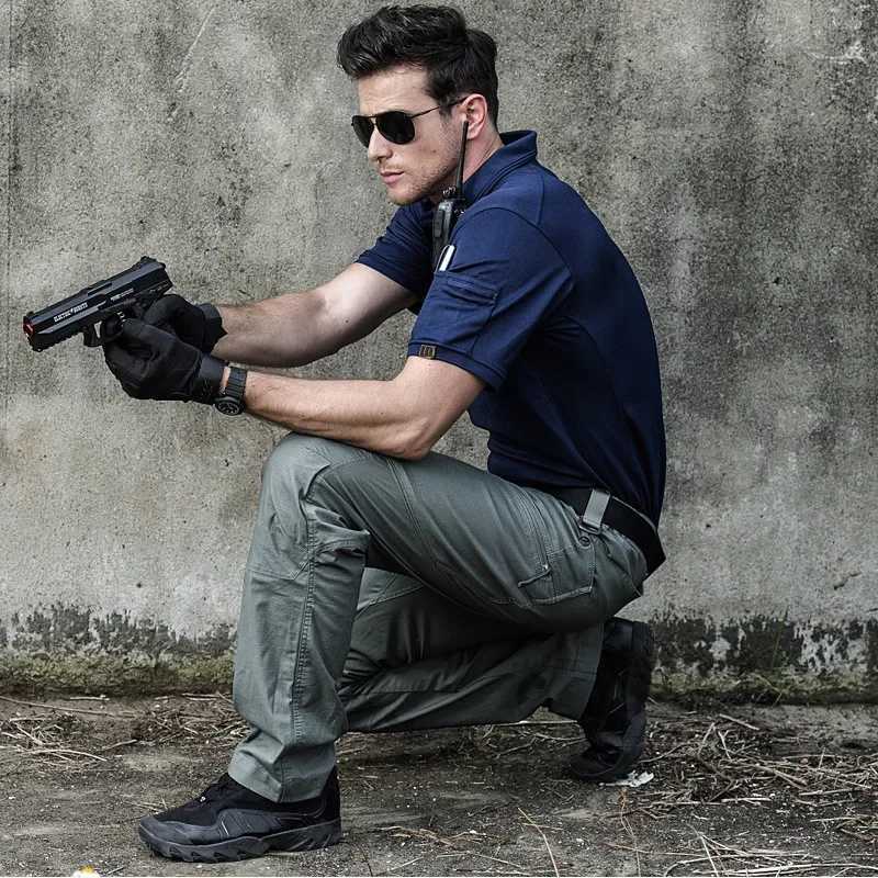 Men Pants Tactical Combat Rip-stop Cargo Trousers Multi Pocket Waterproof Casual Work Pants Clothing S-2XL X250812