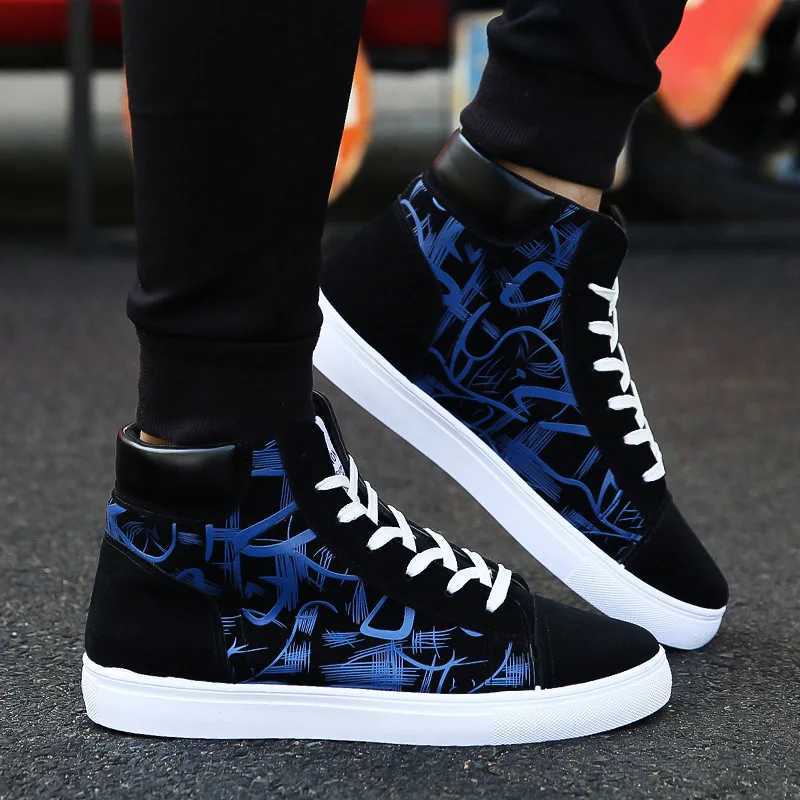 Fashion Sneakers Men Cloth Shoes Breathable Cool Street Style Shoes Male Sneakers Black Blue Red Mens Casual Shoes A305 Z250812