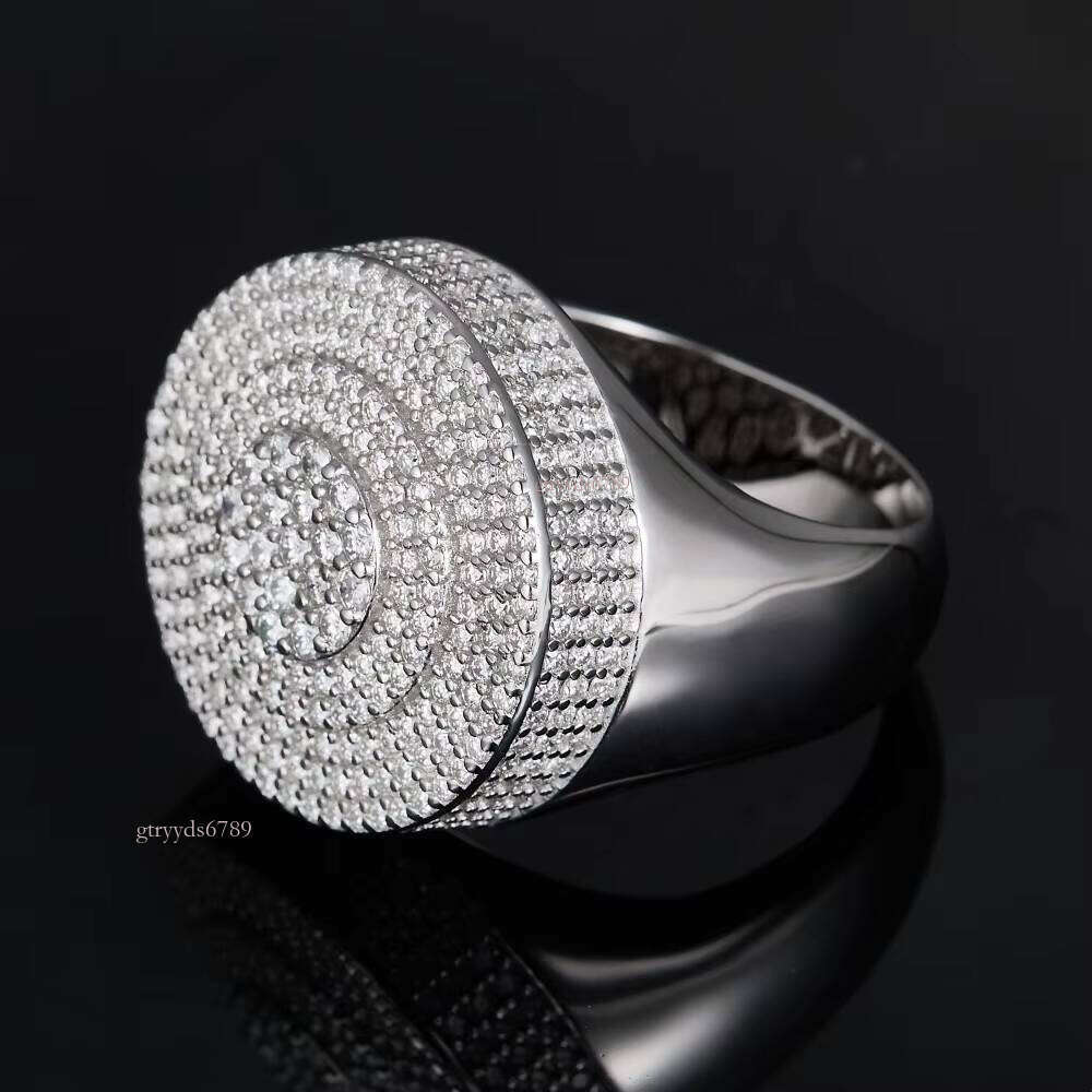 Ready to Ship Iced Out Silicon Stone Ring Men's Hip Hop Jewelry Exquisite Gift Creative