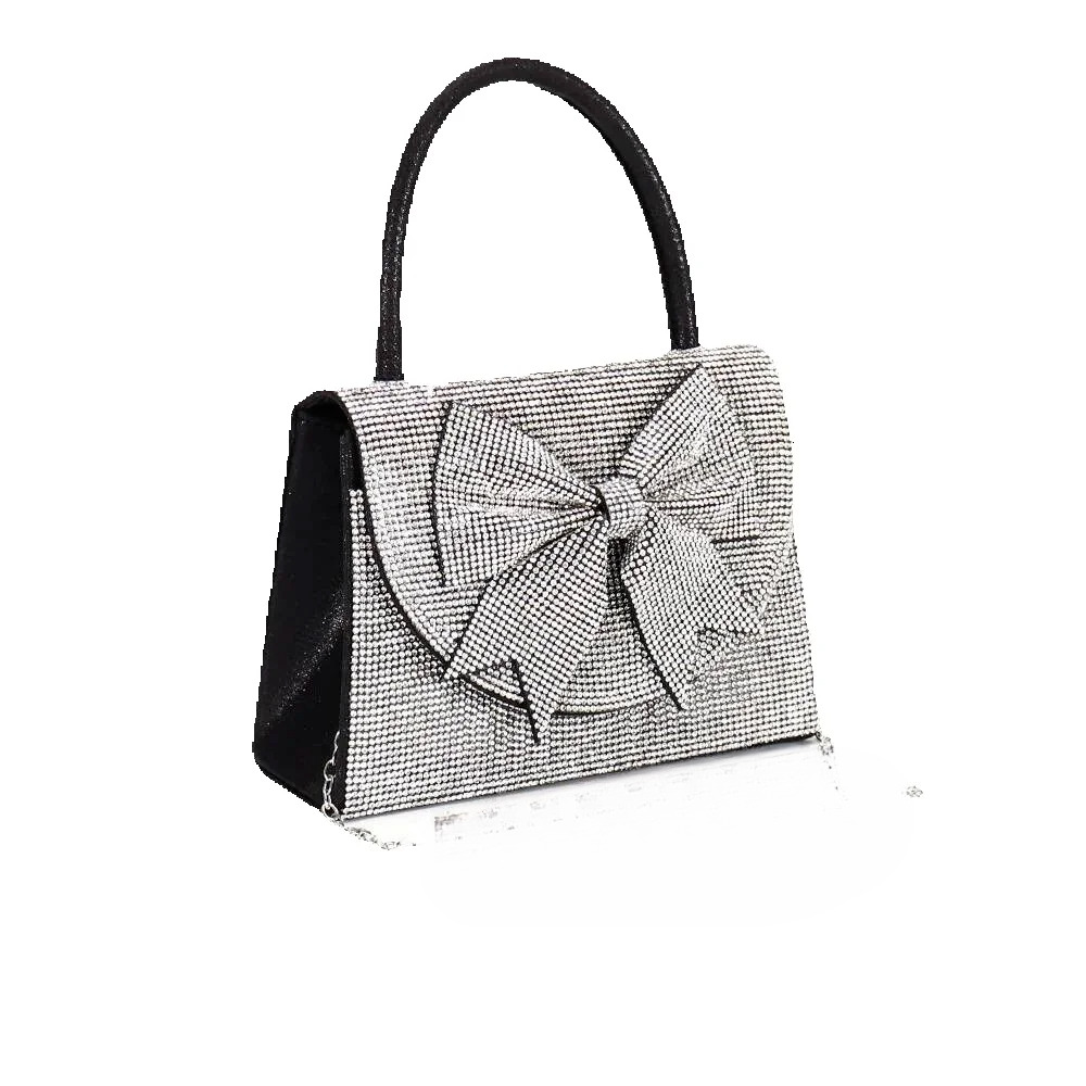 2025 Autumn New Women's Shoulder Bag, Solid Color Water Diamond Decorative Banquet Side Handbag, Designer Bag, Women's Crossbody Bag