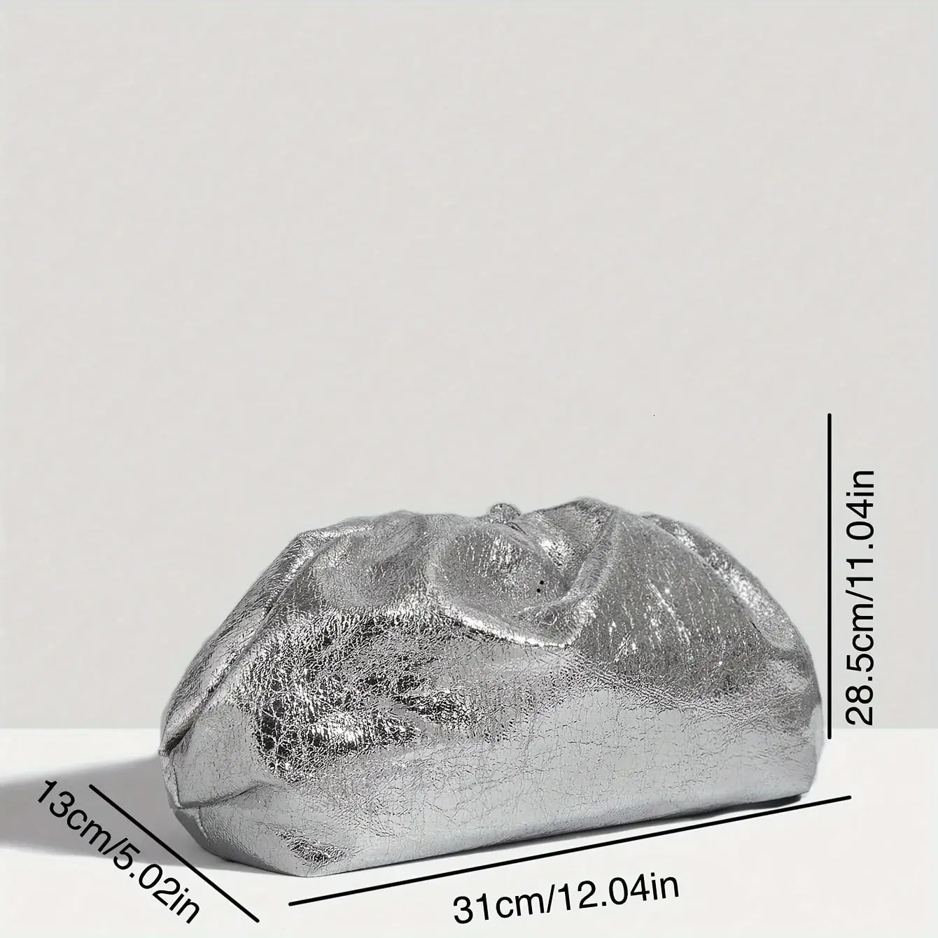 Women Metalic Clutch and Grab Bag in Silver and Gold Color Suitable for Wedding Party Christmas Valentines Day and Dinner 250809