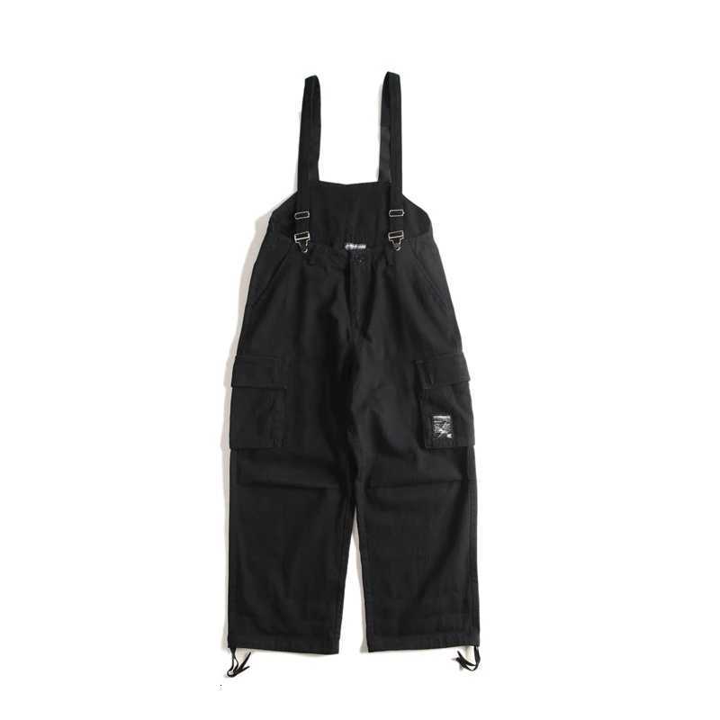 Firmranch New Autumn/Spring Men Amekaji Wide Baggy Suspenders Casual Ins Popular Loose Pockets Cargo Bib Pants Jumpsuit Trousers X250812