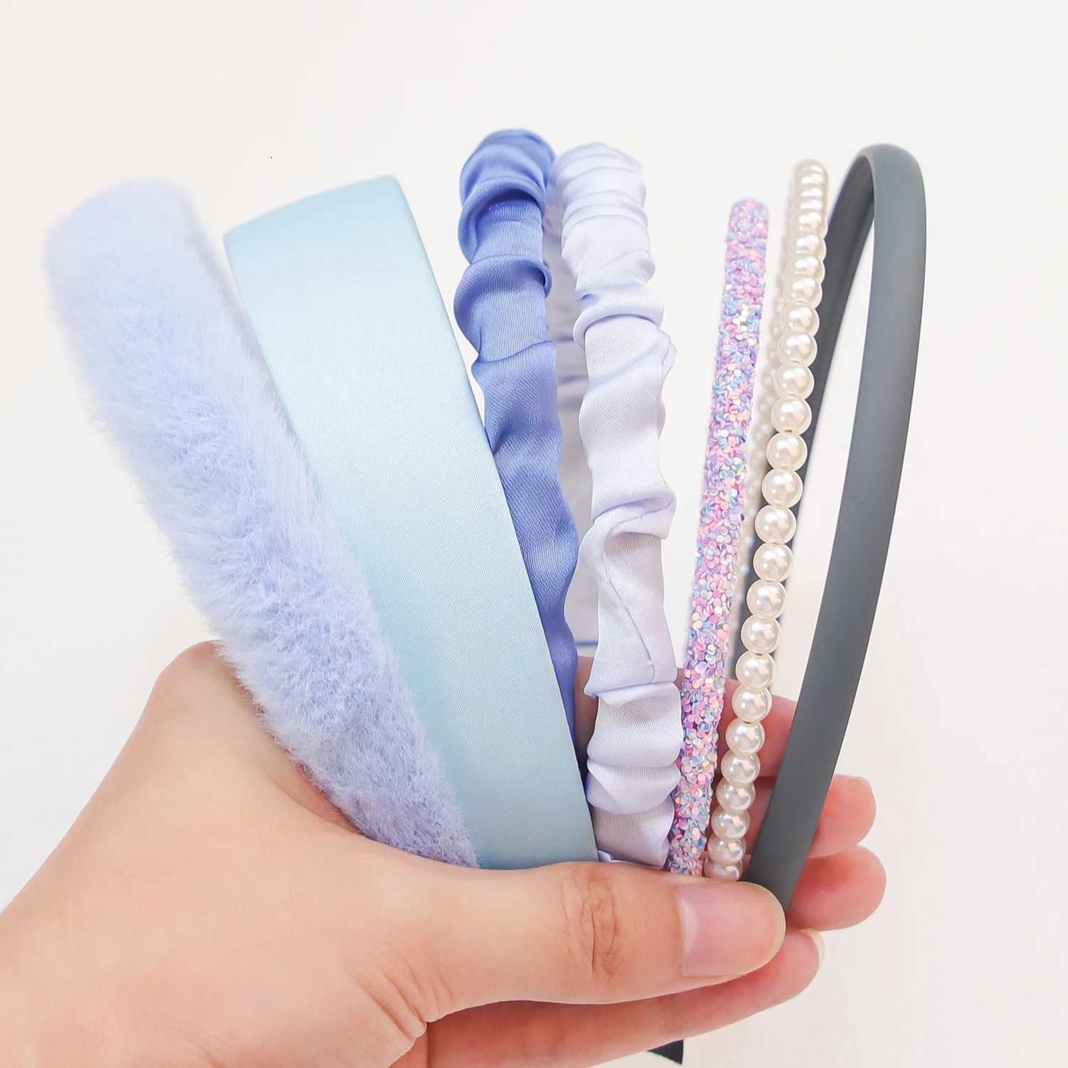 7pcs Set Fashion Bands for Girls Pearl Hair Bands Versatile Simple Hairband Hair Hoop Hair Accessories Wear X250812