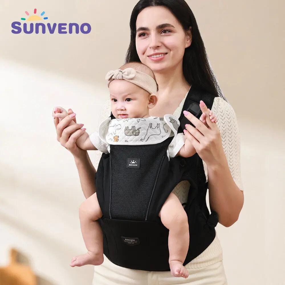 Sunveno Integrated Secure Baby Effortless Comfortable Mesh Breathable 424months HandsFree Ergonomic Black 250725