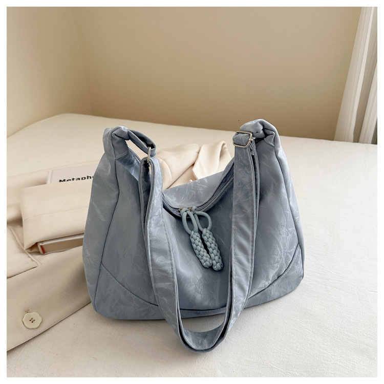 Large Capacity Stylish Spring Summer New Casual Simple Design Fashionable Textured Crossbody Underarm Shoulder Bag for Women ddmymarket