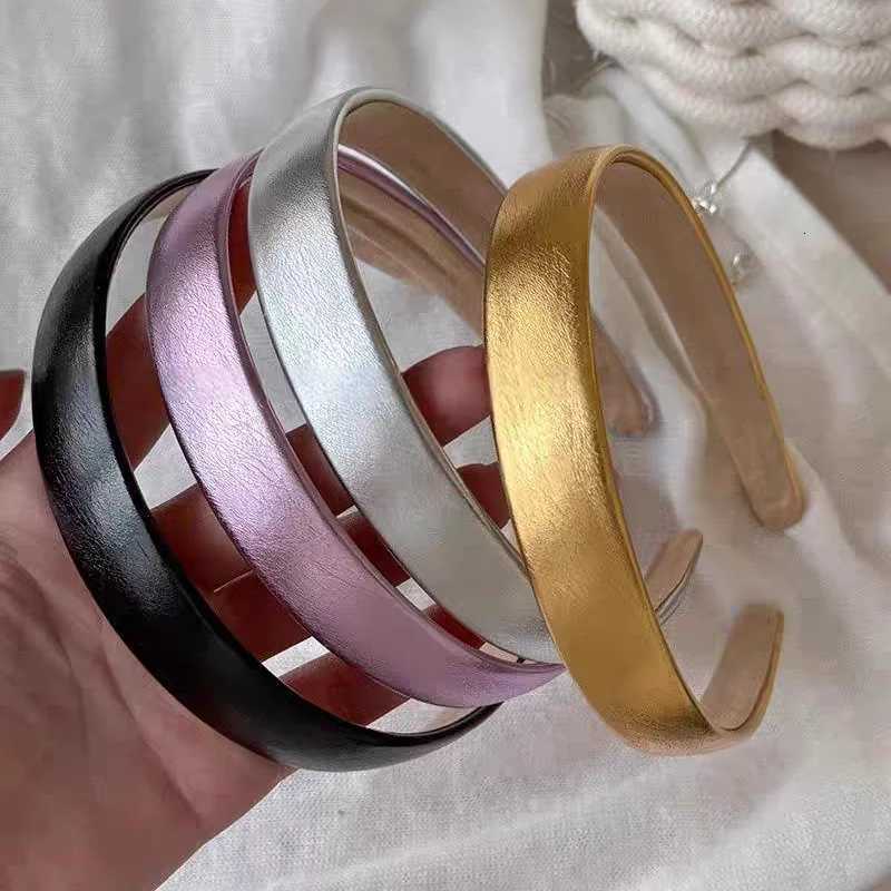 New Europe and America Elegant Gold Silver Leather PU Hairband for Women Girls Hair Bands Hair Accessories X250812