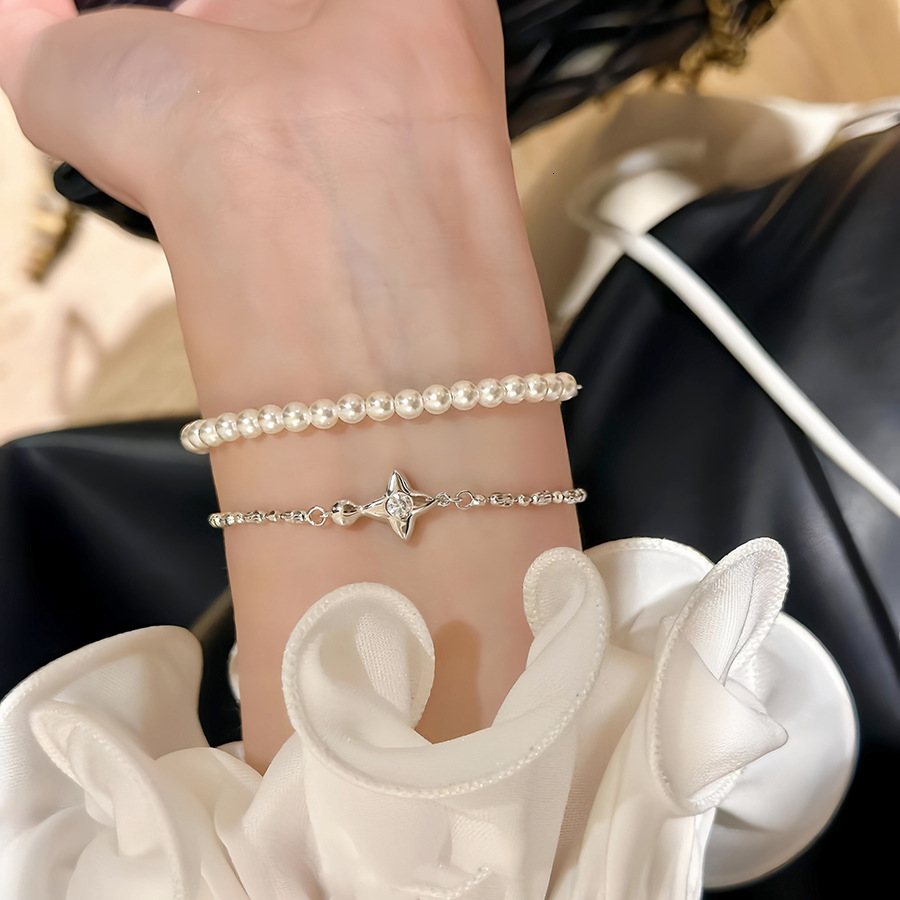 Zircon Star Pendant Pull-out Fashionable Elegant Temperament Bracelet Exquisite Light High-end Feel Jewelry