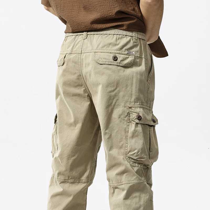 100% Cotton Cargo Pants Men Work Overalls Y2k Loose Trousers For Men Oversized Outdoor Work Pants Men Casual Pants W250812
