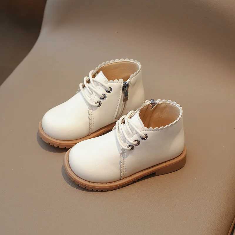 Autumn Winter New Kids Leather Shoes Girls Short Boots Single Fashion Children Girls Princess Shoes Trend J206 XJ250812