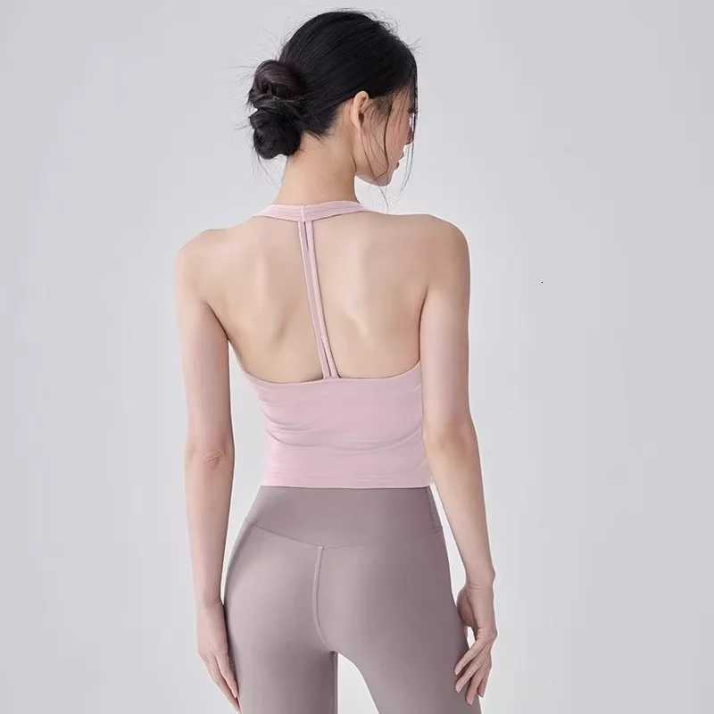 Fitness Vest Seamless Backless Gathering Fitness Gym Running Shock-proof Training Breathable Outdoor Wear Clothing Suit Tops Z250812