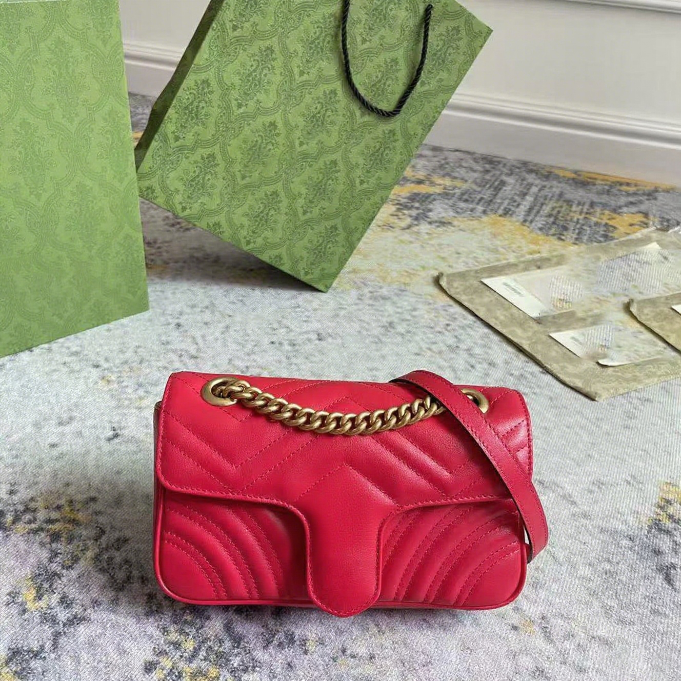 Luxury designer handbag classic cowhide ladies handbag luxury fashion shoulder bag Medium size crossbody bag