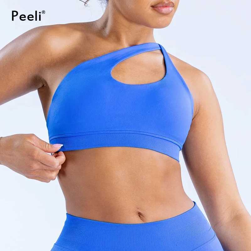 Fitness Sports Bra Women Clothes Padded Bra Backless Gym Crop Top Seamless Workout Bras Fitness Single Strap Tops Z250812