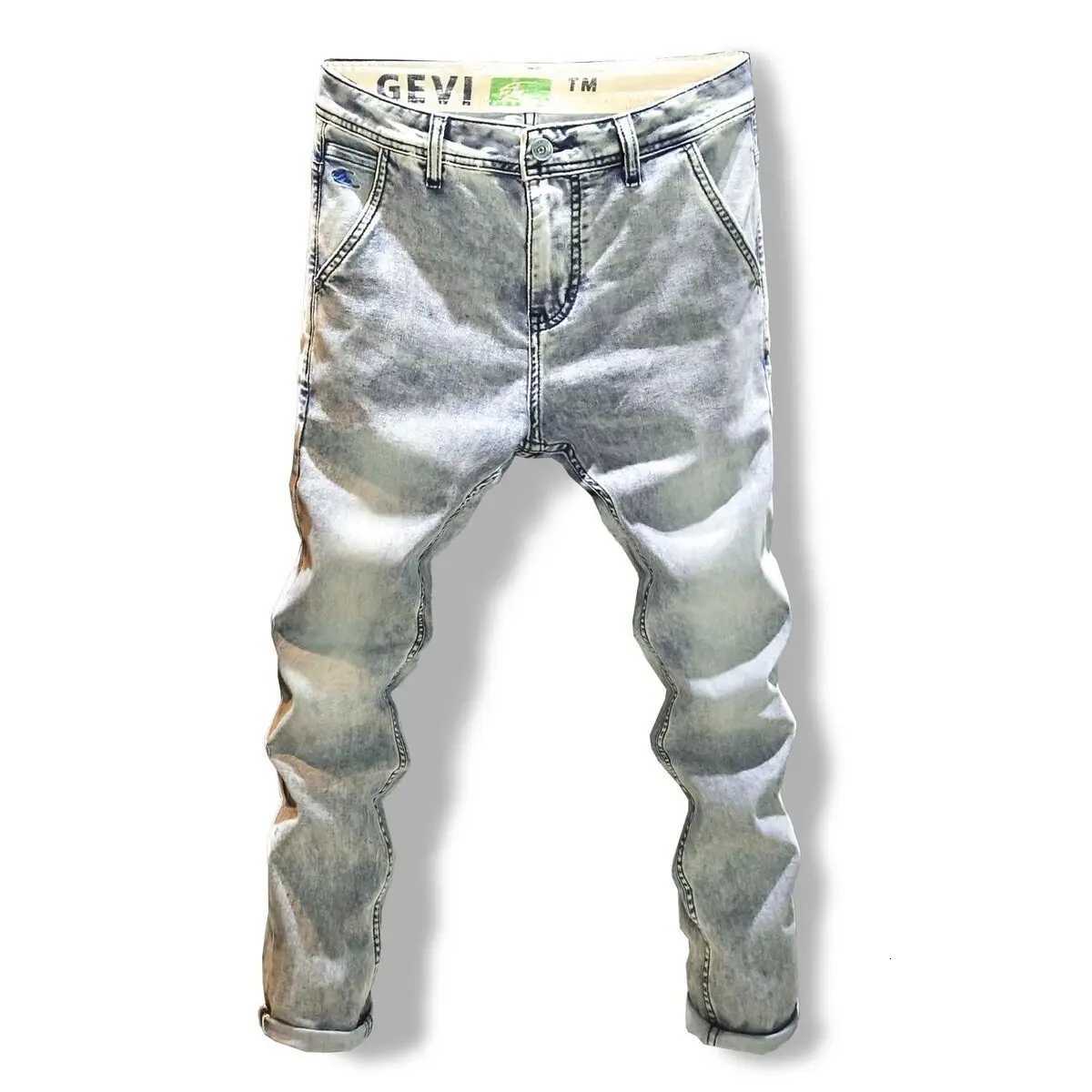 2025 New Trendy Casual Spring and Autumn Denim Jeans for Men Slim Solid Skinny Pants Cargo Mens Luxury Korean Streetwear Pants X250812